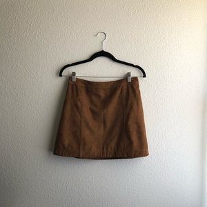Suede skirt